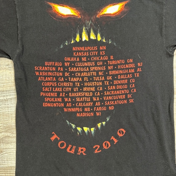 Disturbed Asylum 2010 Concert Shirt Mens Sz M Black Graphic Hanes - Picture 7 of 9